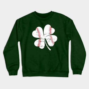 Lucky Baseball St Patricks Day Gift Men Catcher Shamrock Crewneck Sweatshirt